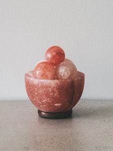 Himalayan Salt Lamp - Fire Bowl With Massage Balls