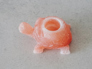 Pink Salt Candle Holder - Turtle